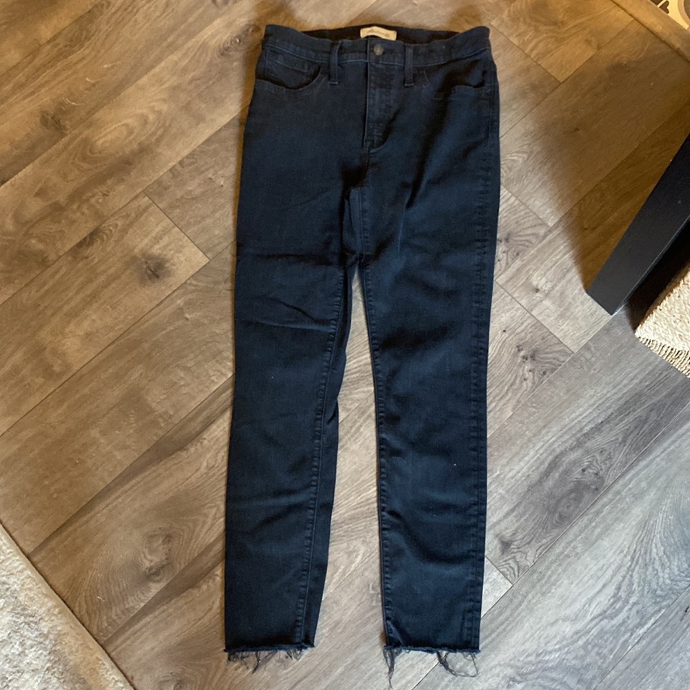 Madewell Roadtripper Raw Hem skinny Black Jeans Size 28 L12 - Picture 3 of 6